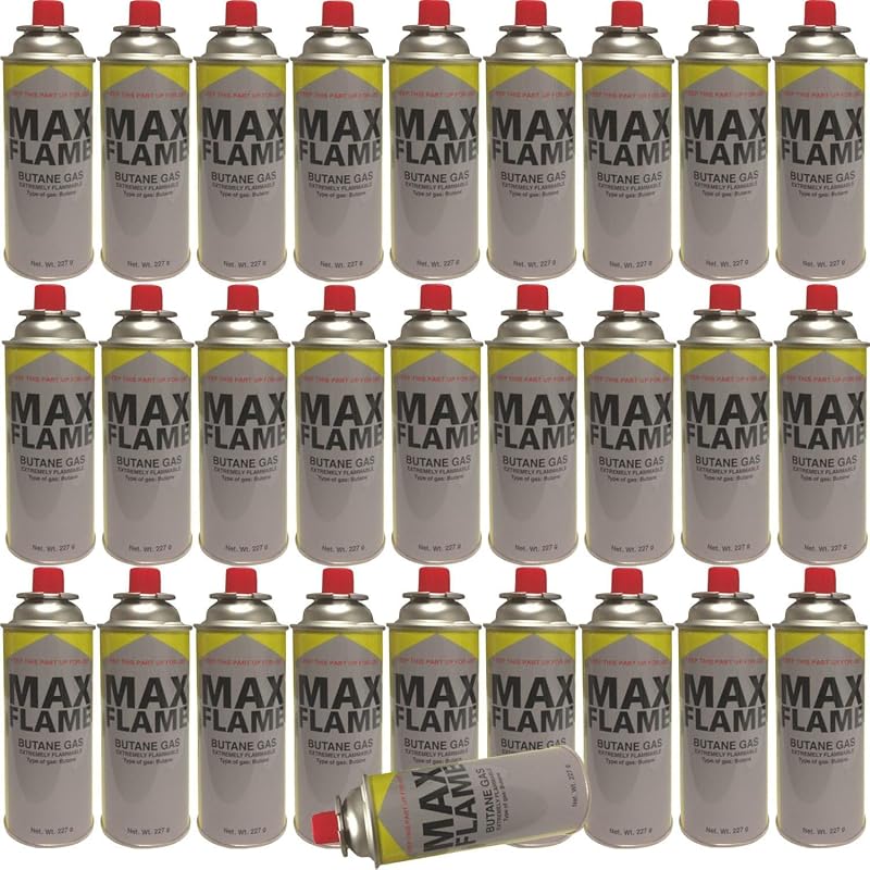 SMART SHOPPING 28 PC Flame Butane Gas Canisters Set for Cooker Heater BBQ