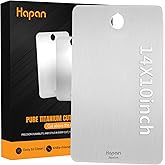 HAPAN 100% Pure Titanium Cutting Board, Non Toxic, Long Lasting, Titanium Cutting Board for Kitchen, Cutting Mats for Meat, F