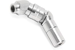 Powerbuilt 360 Degree Swivel Grease Gun Coupler, 360 Degree Rotation Grease Connector , 45 Degree Angle Gives Easy Access to Most Grease Fittings - 648759