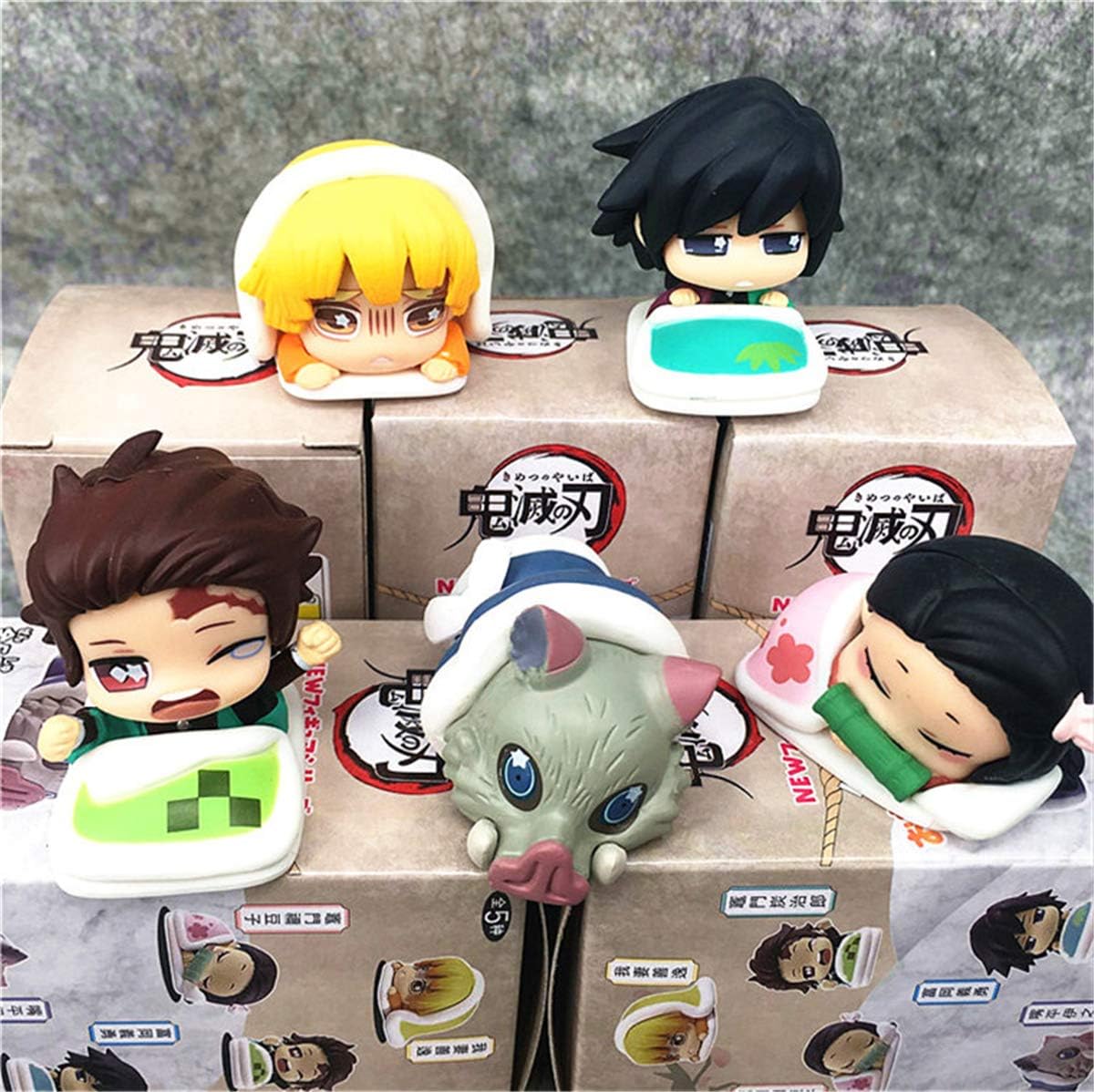Siamrose Demon Slayer Figure Demon Slayer Blind Box Series Includes 1 of 5 Collectable Figurines Anime Figure