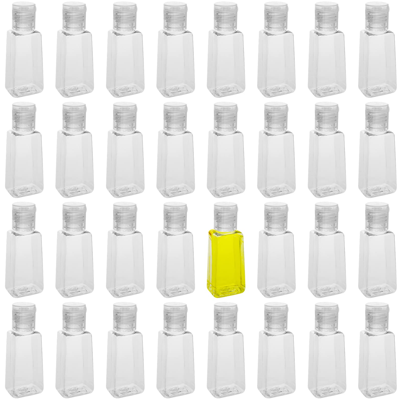 Photo 1 of KEILEOHO 200 PCS Plastic Empty Bottles with Flip Cap, 1oz/30 ml Refillable Travel Size Bottles, Mini Plastic Empty Toiletry Bottles for Lotions, Creams, Shampoo and Toiletries