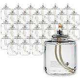 Hollowick Disposable Liquid Candles, 50 Hour, for Use in Glass Votive Tealight Lamp Holders, Restaurant Wedding Table Top Lights, Child Resistant Closures, 36 Pieces, Clear Fuel Oil HD50-36