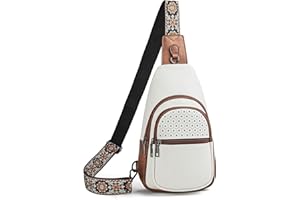 Mroede Crossbody Bags for Women 4-Pockets Sling Bag Fanny Pack Chest Purse Backpack Casual Daypacks Travel Shopping