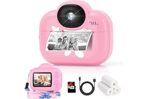 Trayoo Kids Digital Camera Instant Print, Portable Instant Camera for Girls, Ages 3-10 (Pink)