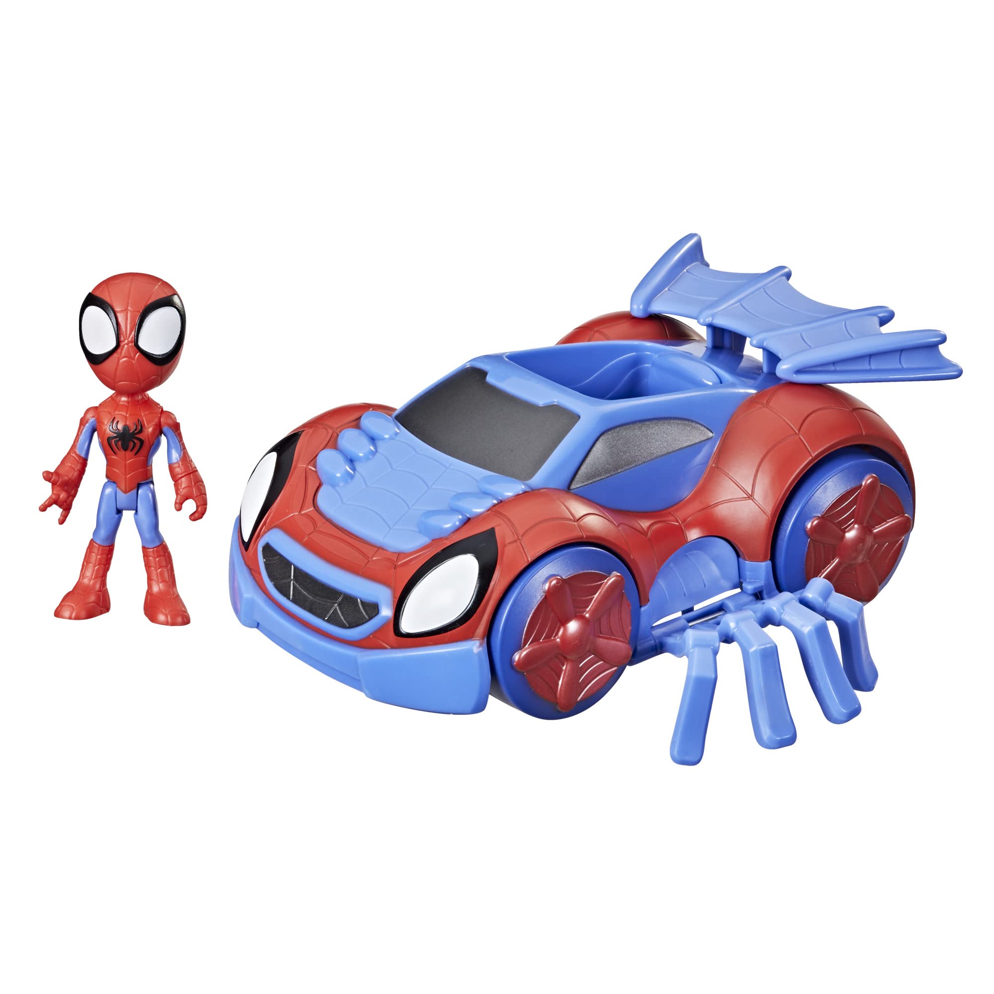SPIDEY AND HIS AMAZING FRIENDS Marvel Change 'N Go Web-Crawler And Spidey Action Figure, 2 In 1 Vehicle, 4-Inch Figure, For Kids Ages 3 And Up