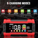 Husgw 10A 12V Smart Battery Charger Maintainer with Temperature Compensation view 3
