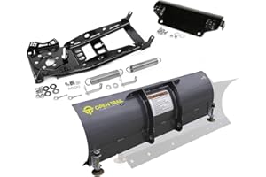 SEISMIC CYCLES Open Trail by KFI 66" Steel Straight Blade Snowplow/Mount Bracket/Push Tube Kit - Compatible/Replacement for 2015-on Honda SXS500M 500 Pioneer
