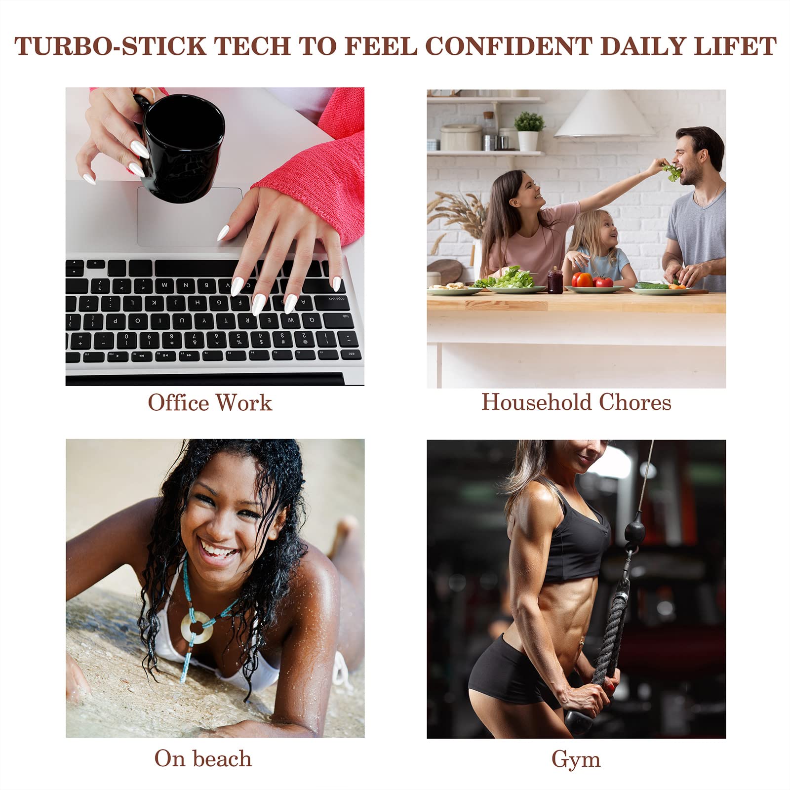 Polychrome&air Press On Nails Medium Almond ABS Natural Fit Fake Nails with Jelly Glue Reusable Manicure Glue On Nails Women and Girls False Nails UV Gel Cover Glossy Nails 15Sizes 30PCS（Pearl White） - Image 6