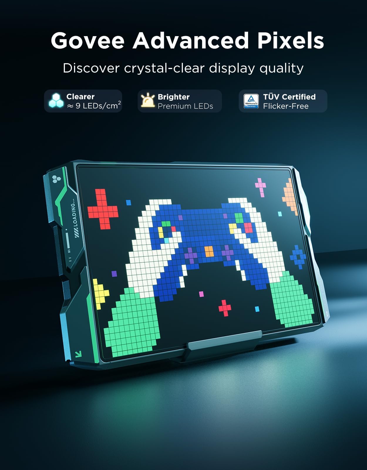 Govee x PAC-MAN Gaming Pixel Light, RGBIC LED Panel with Real-time Info Display, 150+ Scene Modes & DIY Options, Smart Pixel Lights (Wi-Fi Only), Works with Alexa, Game Room Decor, 52x32 Pixels