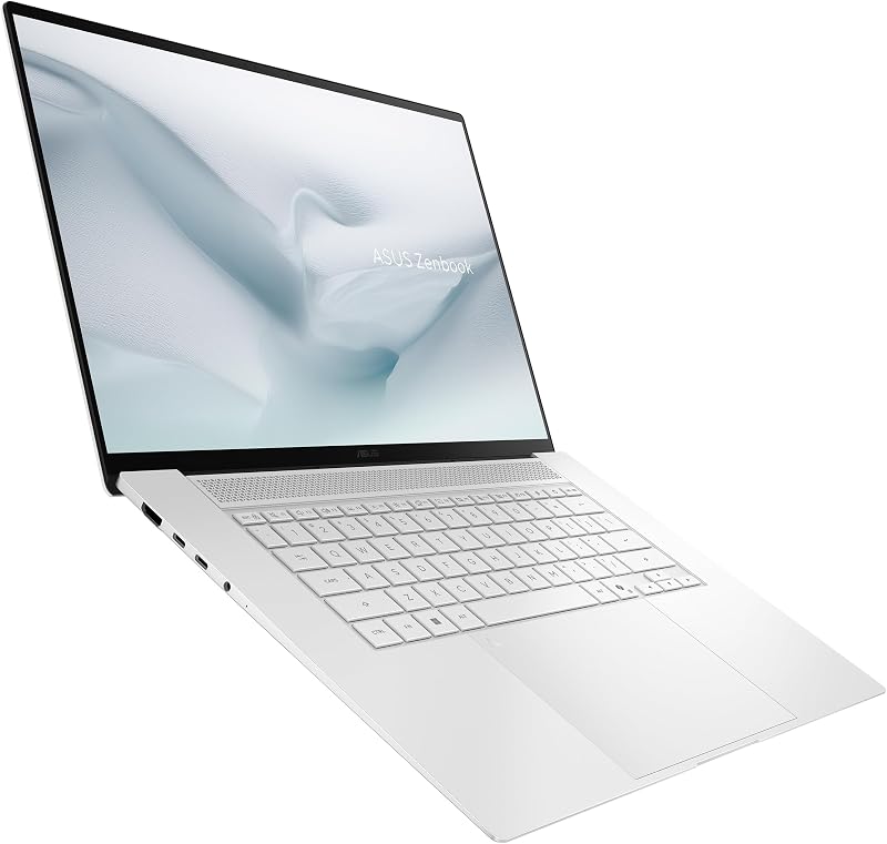 Zenbook S16 OLED UM5606GA-SR340W Copilot+ PC - Portátil 16" 3K 120Hz (AMD Ryzen AI 9 465, 32GB RAM, 1TB SSD, Radeon 880M, Windows 11 Home) Teclado QWERTY Branco Escandinavo - Espanhol