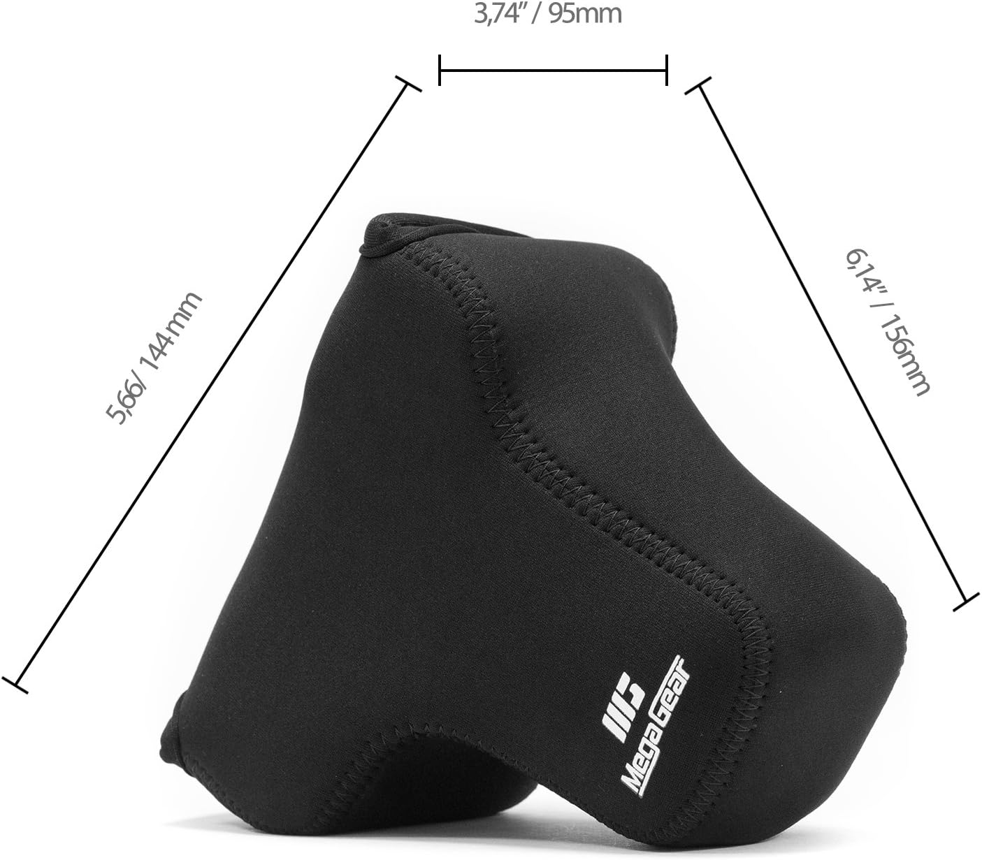 MegaGear ''Ultra Light'' Neoprene Camera Case Bag with Carabiner for Fujifilm X-Pro2 Digital Camera with 18-55mm Lens (Black) - Image 3