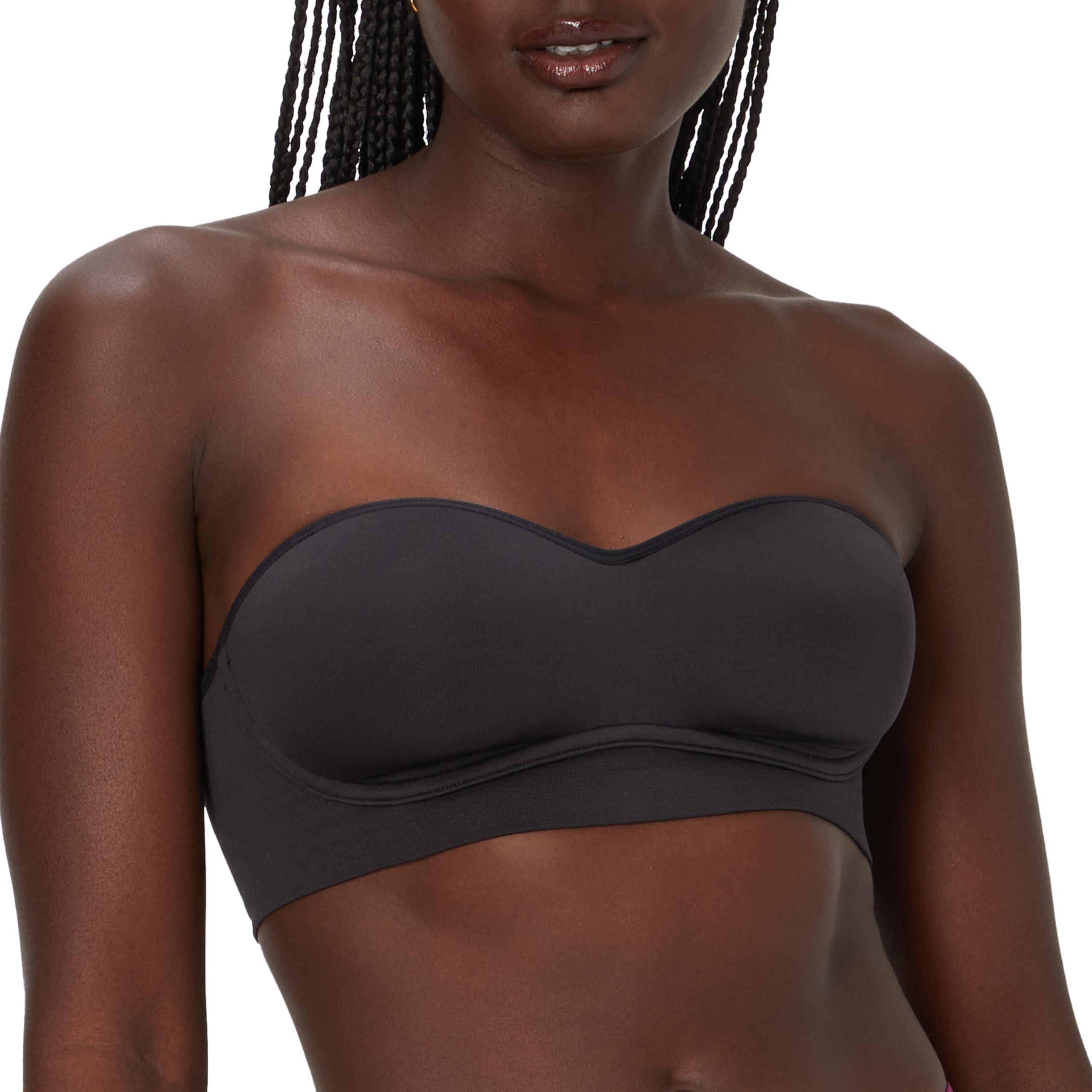 Maidenform Women’s M Balconette Bralette, Soft Wireless Pullover Bra, 8-Way Convertible Straps, Black, Medium