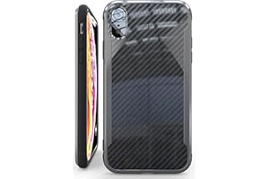 Nicexx Designed for iPhone XR Case with Carbon Fiber Pattern, 12ft. Drop Tested, Wireless Charging Compatible - Black