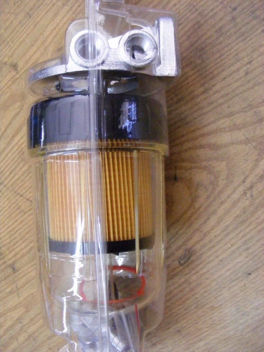 QUICKVIEW Boat Marine Water Separating Filter Kit w/Drain & Nichronium Head 10 Micron Filter : Sports & Outdoors