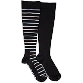 MUK LUKS womens 2 Pair Pack Nylon Compression Knee High Socks