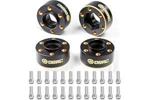 OGUNKE OGRC 1.9" Wheel Adapter 12mm Hex Hub Widen 6mm 9mm 15mm 22mm Brass Weights for SCX10 TRX4 GEN7 GEN8 1/10 RC Crawler (9mm)