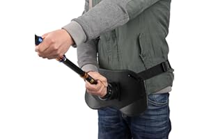 PELLOR Fishing Fighting Belt, 360° Adjustable Fishing Rod Holder with with EVA Padded for Saltwater Freshwater