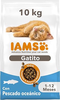 Alimento Seco para Gatitos de 1-12 Meses, Pescado oceánico, 10 kg
