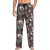 visesunny Mens 100% Cotton Pajama Bottoms Lightweight Lounge Pant with Pockets Soft Sleep Pj Pants for Men