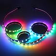 ALITOVE 3.2ft 60 Pixels Strip WS2812B Individual Addressable RGB IC LED Strip Light Upgraded Adhesive LED Tape Light Programmable 5050 5V IP20 Black PCB Compatible with Raspberry Pi for DIY Project