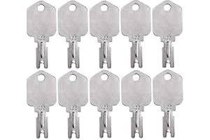 A.A 10 Pack Forklift and Heavy Equipment Keys for Clark Yale Caterpillar Hyster Komatsu Gradall Gehl Crown Hyster Daewoo New Holland 6T-2663, KM31166P, 1430, 166 (10)