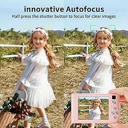 Pink Digital Camera with 32GB Card, 720P 3" Screen