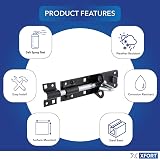 XFORT 2 Pack Brenton Strong Sliding Lockable Padbolt 100mm Black Shed Gate view 3