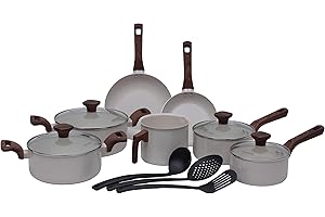 Mimo Style, Jogo de Panelas Cerâmica 10 Peças Indução Pratic Cook Marmol