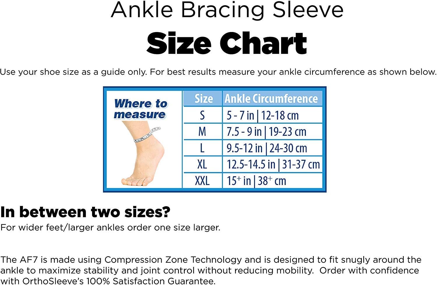 Orthosleeve® AF7 Ankle Bracing Sleeve, Black, X-Large right - Image 4