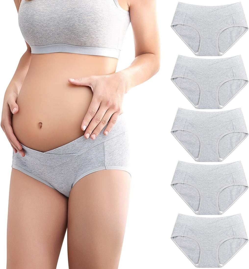 Women's Under The Bump Maternity Panties Pregnancy Postpartum Maternity Underwear Multipack (S-XXL)