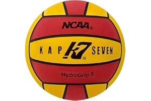 KAP K7 SEVEN KAP7 Size 5 HydroGrip Water Polo Ball (NCAA and NFHS Official), Yellow/Red
