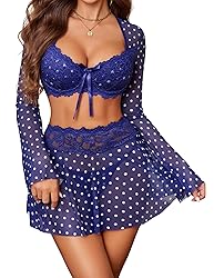 Avidlove Women's Sexy Contrast Lace Mesh Lingerie