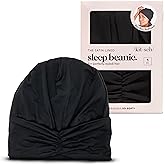 Kitsch Satin Lined Beanie - Softer than Silk Beanie For Sleeping Women, Breathable Hair Cover for Sleeping, Slouchy Beanies, 