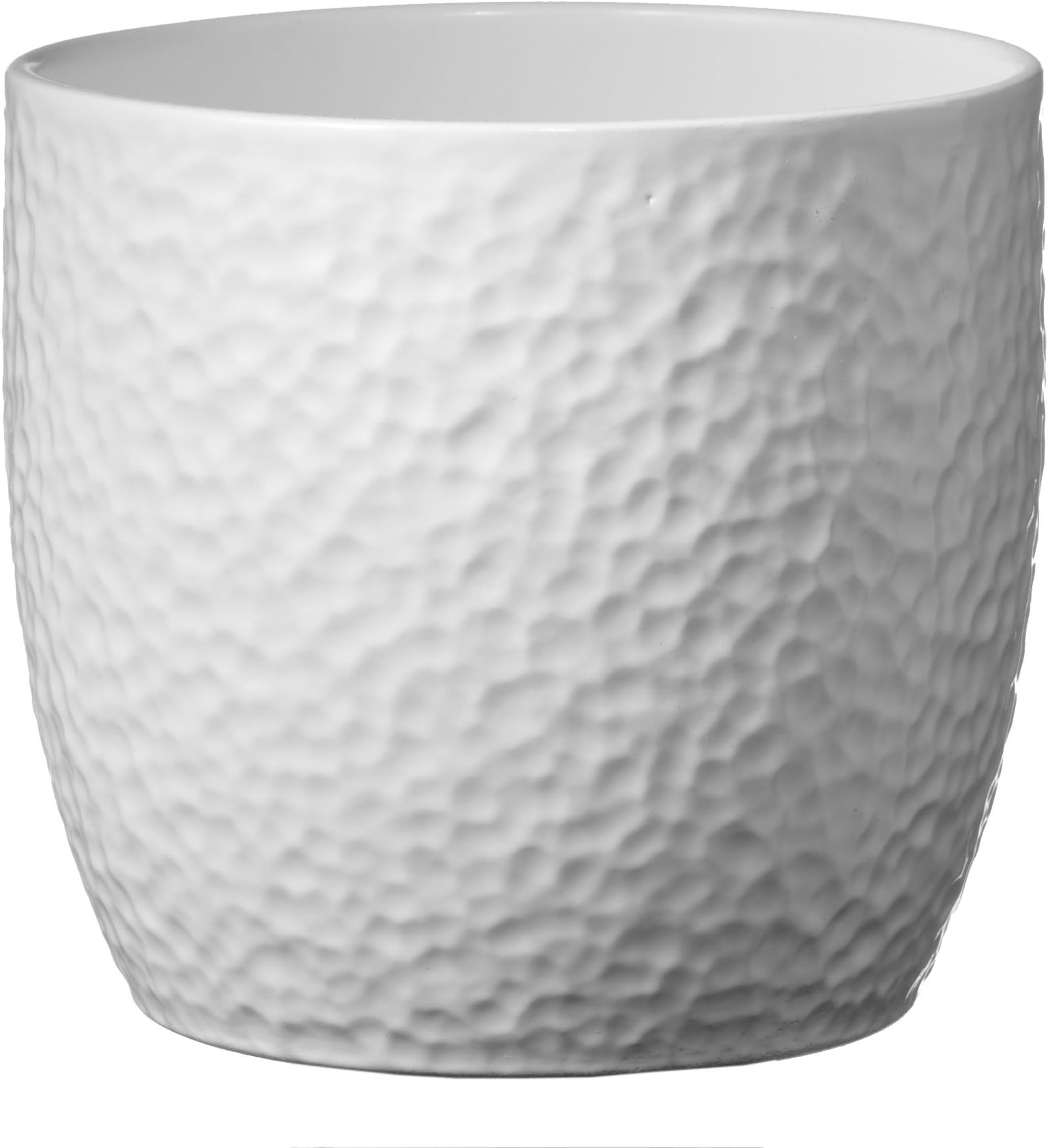 Soendgen Ceramic Flower Pot Boston, clay, weiß, 21 x 21 x 20 cm