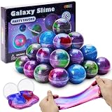 JOYIN 24 Pack Galaxy Slime Balls Easter Party Favors - Non-Sticky Stress Relief