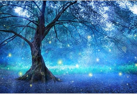 Yongfoto 2 2x1 5m Vinyle Toile De Fond Foret Magique Vieil Arbre Points Scintillants Fond De Studio Decoration De Fete Photobooth Shooting Accessoires Amazon Fr Photo Camescopes