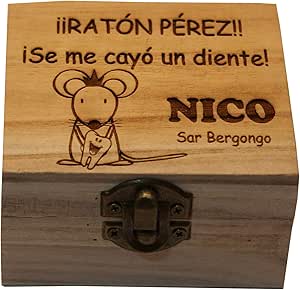 Caja de madera del Ratoncito Pérez personalizada con el ...
