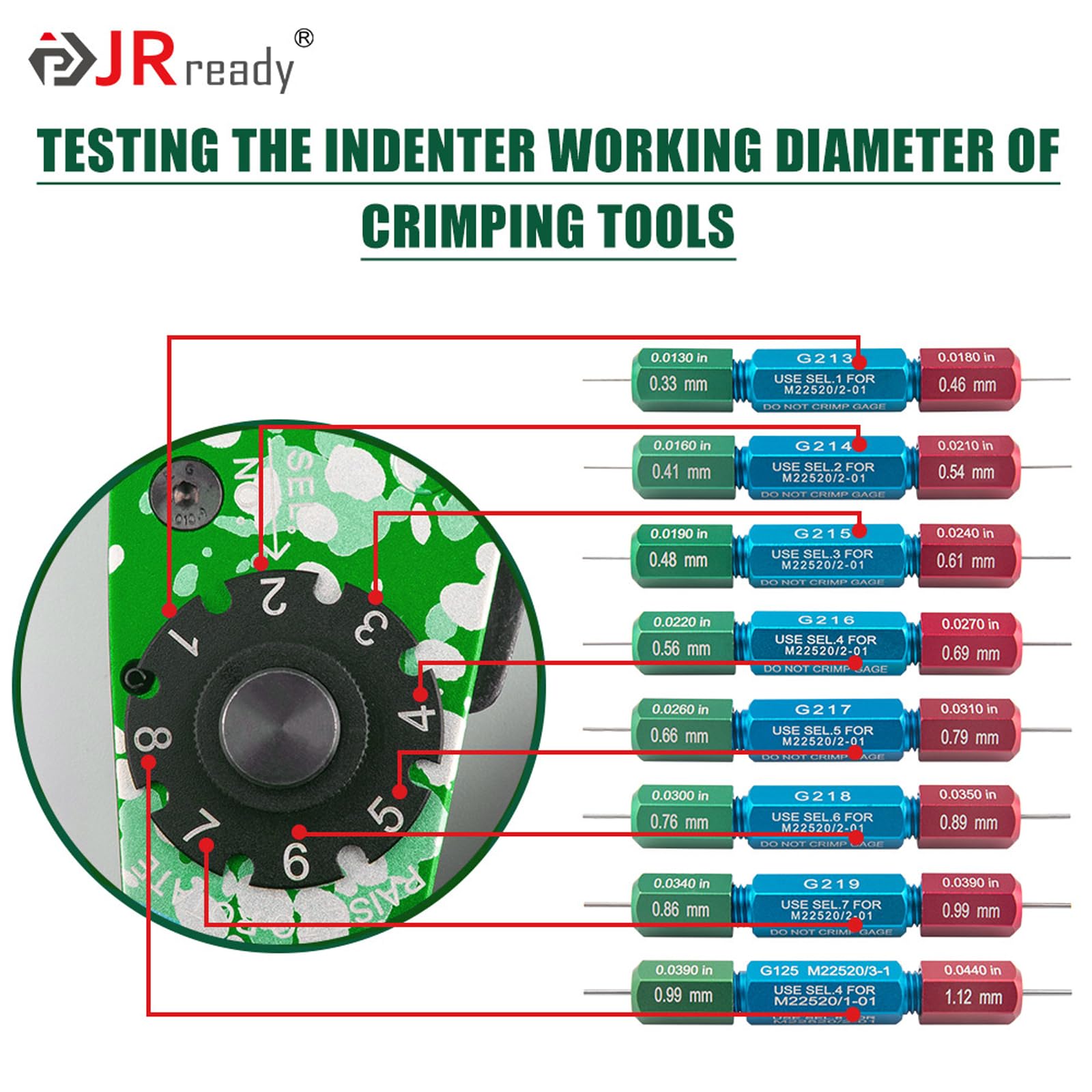 JRready ST2060AS2G M22520 2 01 Indent Crimper Kit NEWAS2G 615717