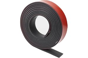 EUNICE Adhesive Rubber Strips Neoprene Rubber Sheet, Solid Sheets Rolls for Pads, Crafts, DIY Gaskets, Seals (1" Wide, 1/8" Thick, 10' Long)