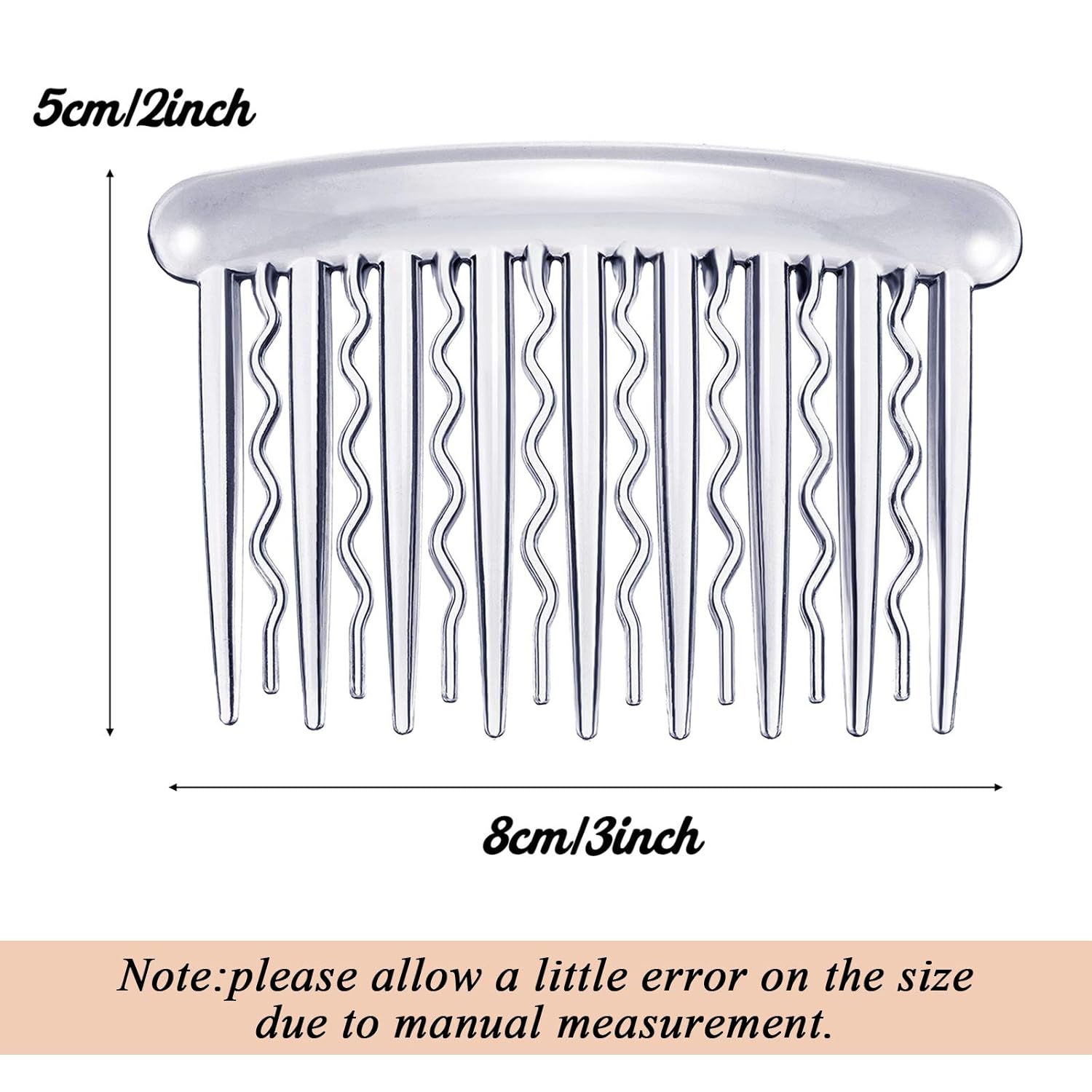 Gejoy 12 Pieces Plastic Teeth Hair Combs Tortoise Side Comb Hair Accessories for Fine Hair (Black, Transparent, Dark Brown, Light Brown) : Beauty