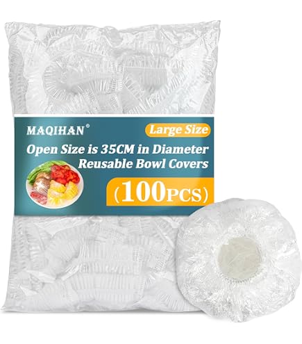 Lot De 200 Couvercles Alimentaires Élastiques Polyéthylène - Sacs Conservation Frais Réutilisables