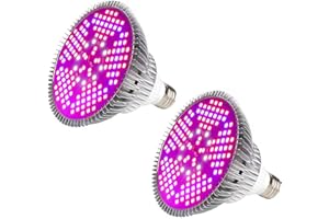 HIGHYDROLED [Pack of 2] 100W Led Plant Grow Light Bulb, Full Spectrum 150 LEDs Indoor Plants Growing Light Bulb Lamp for Vegetables Greenhouse and Hydroponic, E26 E27 Base Grow Light Bulbs, AC 85~265V