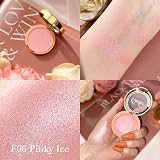 Oulac Shimmer Blusher F06 Pinky Ice Light Skin Hydrating Long-Lasting Vegan view 2