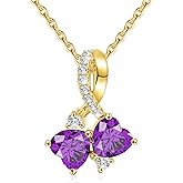 Valentines Day Gifts for Her, Birthday Gifts for Women Birthstone Necklace Teens Stocking Stuffers Dainty Gold Necklaces with 2 Birthstone Teen Girl Gifts Trendy Stuff Birthday Gift for Her Graduation Christmas Jewelry