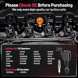 BDFHYK Ignition Coil Pack UF491 and Iridium Spark