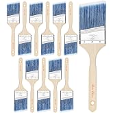 Bates 3-Inch Angle Paint Brushes (12 Pack) - Treated Wood Handle, Perfect for Walls &amp; Furniture