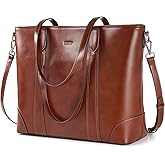 UEIRY Leather Tote Bag for Women, Large Tote Purses for Women, Designer Vintage Leather Totes Handbags with Multi Pockets