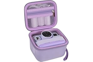 ANKHOH Case for Dylanto/for Anchioo/for MEETRYE Kids Camera Instant Print, 1080P Kid Instant Cameras Storage Holder Organizer Gifts Bag for Dylanto Printing Paper and Toy Accessories,Purple-Only Box