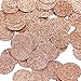 Andaz Press Rose Gold Champagne Copper Real Glitter Confetti, 1-inch Double-Sided, 100-Pack