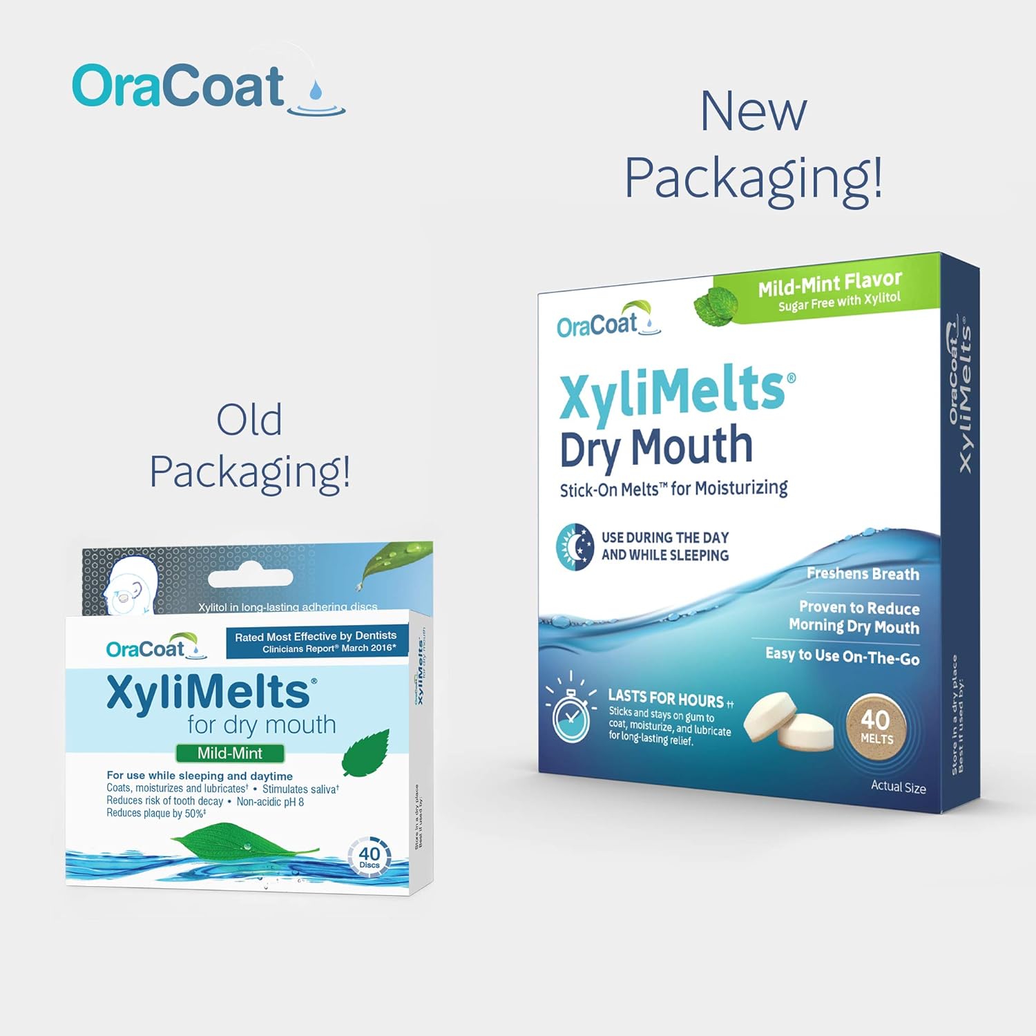 XyliMelts Discs for Dry Mouth, Mild Mint 80 ea (Pack of 3): Health & Personal Care